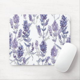 Alfombrilla De Ratón Campos de lavanda | Patrón de flores de acuarela p