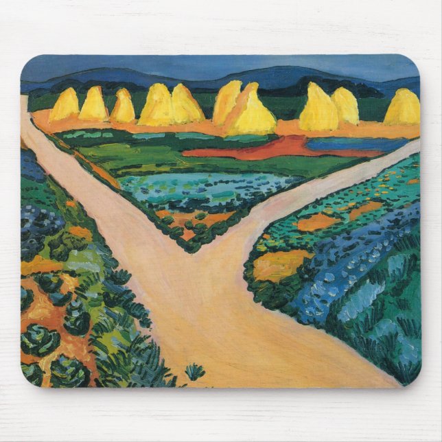 Alfombrilla De Ratón Campos vegetales por August Macke, Bella Artes de  (Frente)