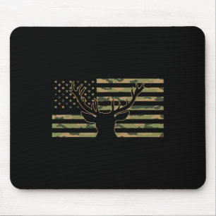 Alfombrilla De Ratón Camuflaje Bandera Americana Antlers Deer Guay Patr