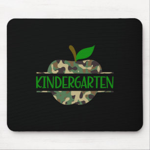 Alfombrilla De Ratón Camuflaje de guardería Apple primer día de escuela