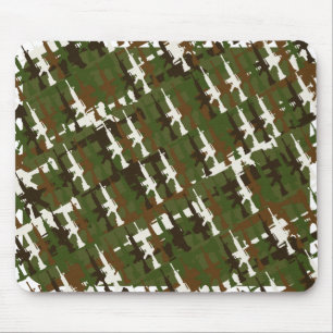 Alfombrilla De Ratón Camuflaje Gun Juegos de Computadora Estilo Militar