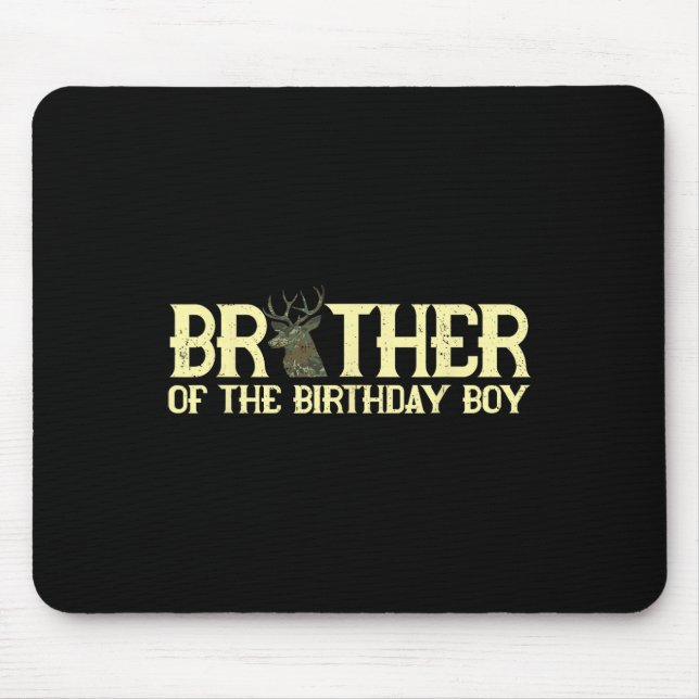 Alfombrilla De Ratón Camuflaje Hermano Del Niño De Cumpleaños Deer Hunt (Frente)