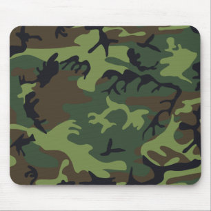 Alfombrilla De Ratón Camuflaje Militar Bosque Verde