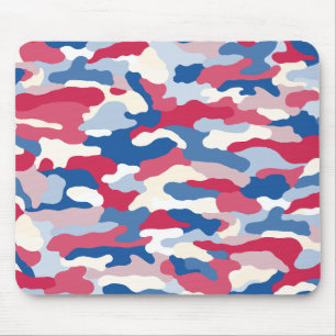 Alfombrilla De Ratón Camuflaje rojo blanco y azul