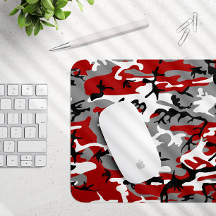Alfombrilla De Ratón Camuflaje rojo y gris, ejército