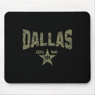 Alfombrilla De Ratón Camuflaje Souvenir EE. UU. Estrella Dallas Texas