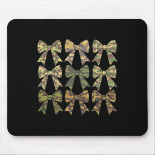 Alfombrilla De Ratón Camuflaje Viejo Camo Bow Camo Coquette Bow Huning