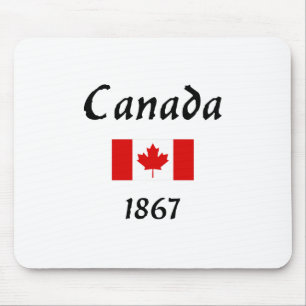 Alfombrilla De Ratón Canadá 1867 Antiguo Balthazar Bandera de fuente de