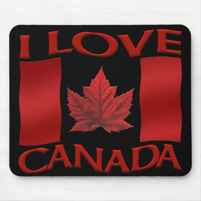 Alfombrilla De Ratón Canadá Bandera Mousepad I Love Canada Mousepad (Frente)
