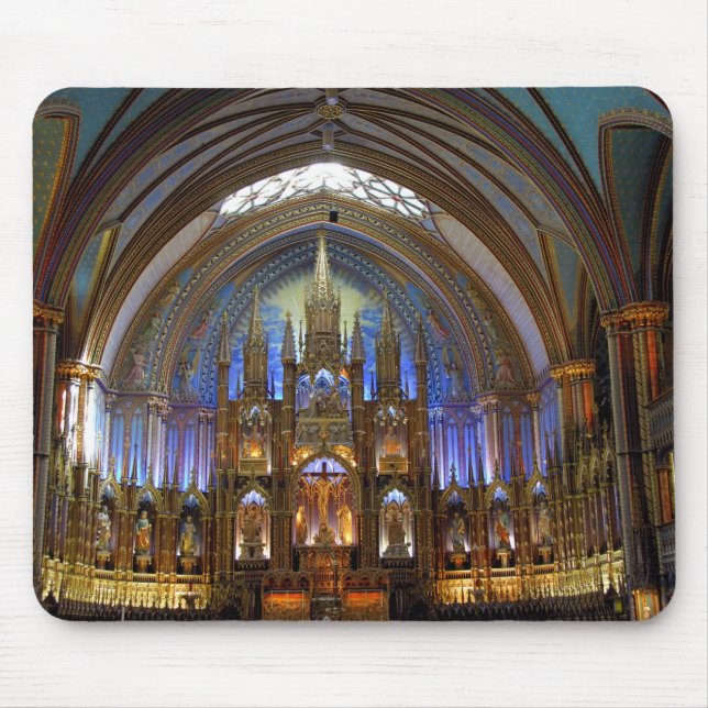 Alfombrilla De Ratón Canadá, Quebec, Montreal. Interior de Notre 2 (Frente)