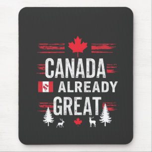 Alfombrilla De Ratón Canadá ya es grande Anti MAGA Anti Trump
