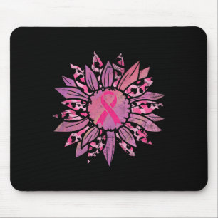 Alfombrilla De Ratón Cáncer Cinta rosa Cinta de Girasol Cáncer de Mama