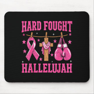 Alfombrilla De Ratón Cáncer de mama cristiano Hallelujah luchado duro