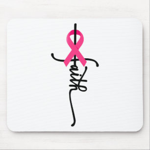 Alfombrilla De Ratón Cáncer de mama de cinta rosada para sobreviviente 