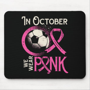 Alfombrilla De Ratón Cáncer de Mama Fútbol Octubre Usa Rosa Conciencia