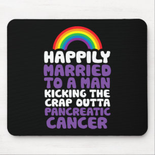 Alfombrilla De Ratón Cáncer de páncreas Gay Husbyand Cita de apoyo Orgu