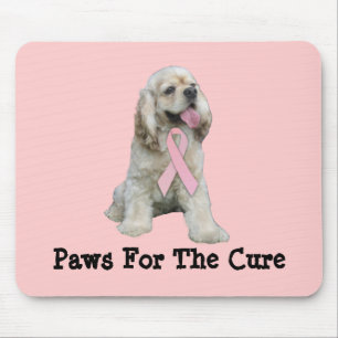 Alfombrilla De Ratón Cáncer de pecho de cocker spaniel Mousepad