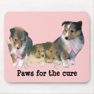 Alfombrilla De Ratón Cáncer de pecho de Sheltie Mousepad