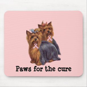 Alfombrilla De Ratón Cáncer de pecho de Yorkshire Terrier Mousepad