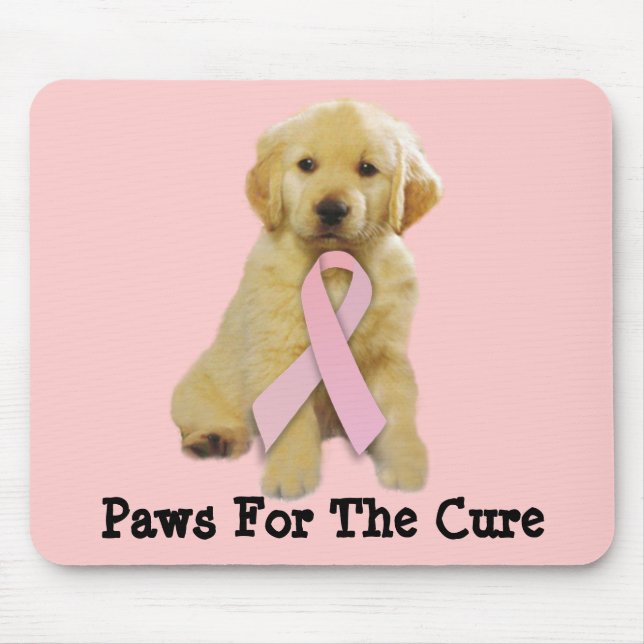 Alfombrilla De Ratón Cáncer de pecho del golden retriever Mousepad (Frente)