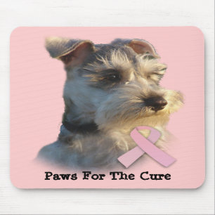 Alfombrilla De Ratón Cáncer de pecho del Schnauzer miniatura Mousepad