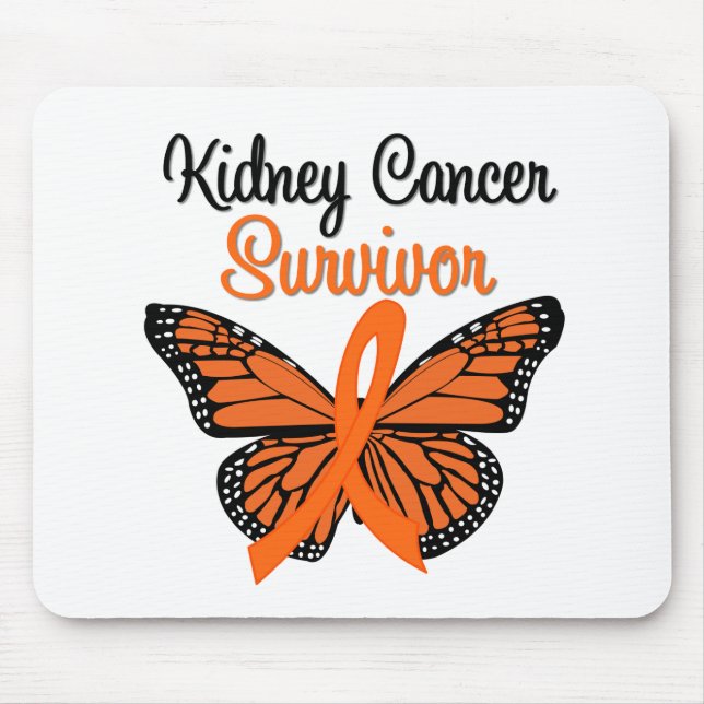 Alfombrilla De Ratón Cáncer de riñón SURVIVOR Mariposa (Frente)