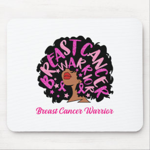 Alfombrilla De Ratón Cáncer Guerrero Reina Mujer Negra Cinta Rosa Octob