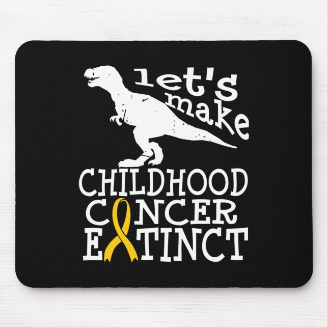 Alfombrilla De Ratón Cáncer infantil DiPG Awareness Extinct Gold Ribbo (Frente)