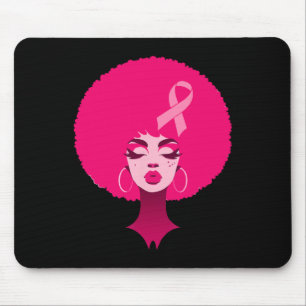 Alfombrilla De Ratón Cáncer Mujeres Afroamericanas Negras Apoyo Rosa 3
