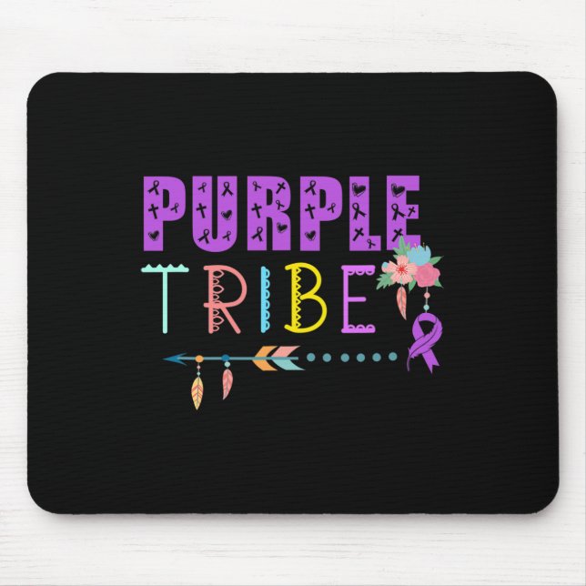 Alfombrilla De Ratón Cáncer pancreático Tribu púrpura Sensibilización d (Frente)