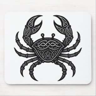 Alfombrilla De Ratón Cáncer — Zodiaco Cangrejo Tinta Embrujada