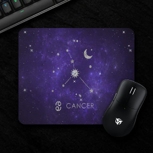 Alfombrilla De Ratón Cáncer zodiaco morado Horoscopio Astrológico Cós