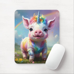 Alfombrilla De Ratón "Canchas mágicas: el cerdo unicornio arcoiris"