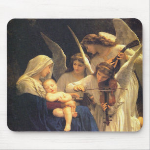 Alfombrilla De Ratón Canción de los ángeles, William-Adolphe Bouguereau
