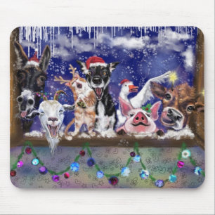 Alfombrilla De Ratón Canción de navidades - Fiesta de animales
