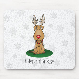 Alfombrilla De Ratón Canción divertida de este perro de reno de nariz r