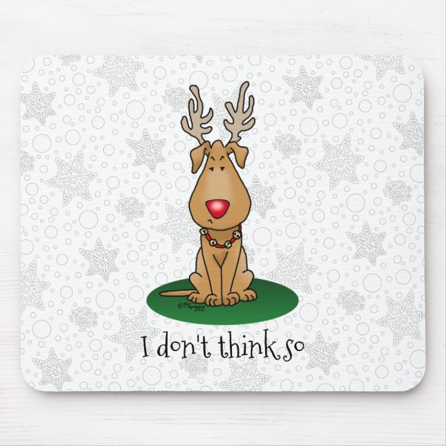 Alfombrilla De Ratón Canción divertida de este perro de reno de nariz r (Frente)