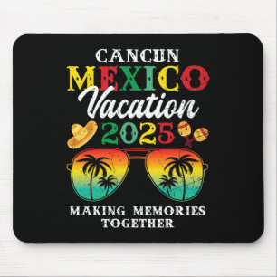 Alfombrilla De Ratón Cancun Mexico Vacation 2025 Trip Beach Matching Fa
