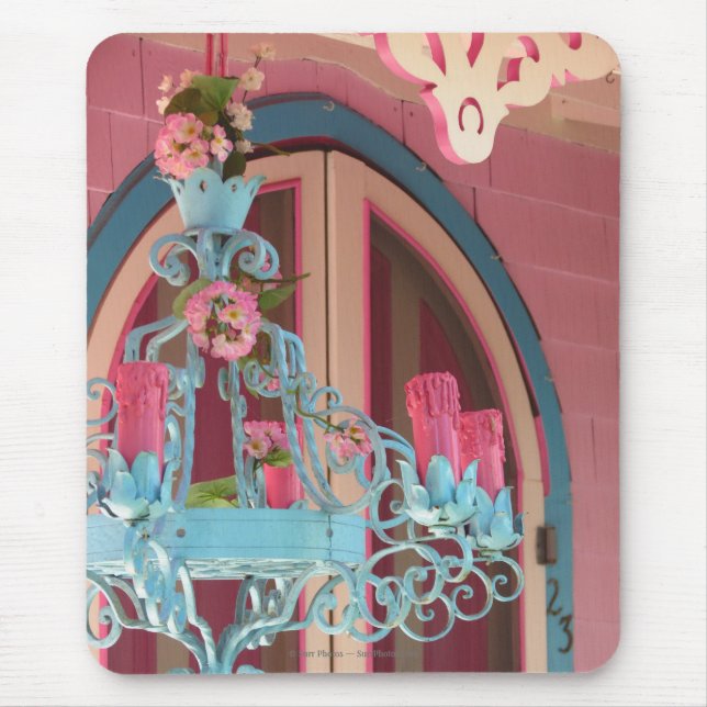 Alfombrilla De Ratón Candelabra y rosa - Viñedo de Martha (Frente)