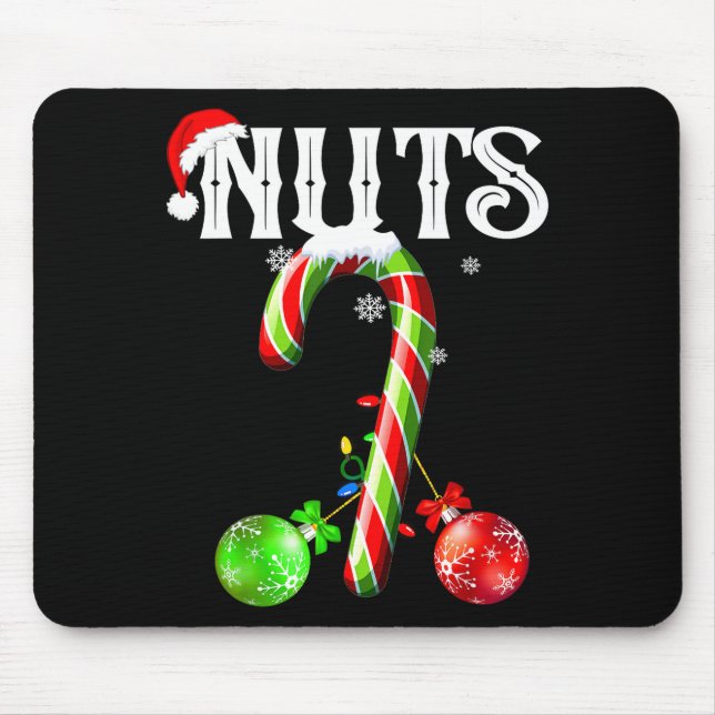 Alfombrilla De Ratón Candy Cane Chest Nuts Couples Funny Chestnuts Xmas (Frente)