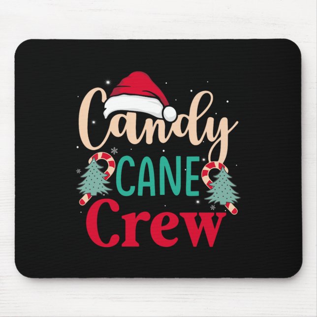 Alfombrilla De Ratón Candy Cane Crew Navidades divertidos Candy Lover X (Frente)