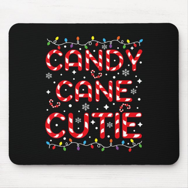 Alfombrilla De Ratón Candy Cane Cutie Navidades graciosos niños pequeño (Frente)