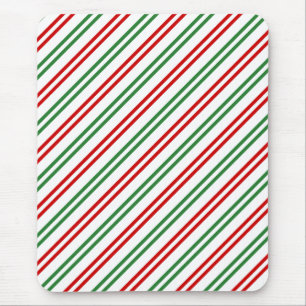 Alfombrilla De Ratón Candy Cane Navidades Strips Red Green