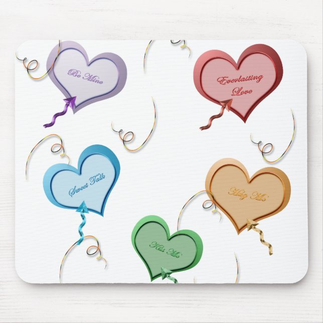 Alfombrilla De Ratón Candy Hearts Valentine Mousepad (Frente)