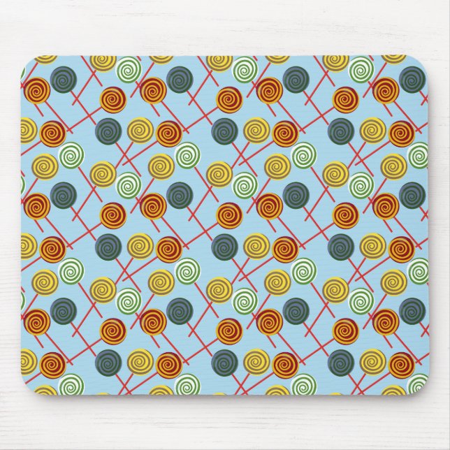 Alfombrilla De Ratón Candy pattern | Lollies pattern | lollipop 5 (Frente)