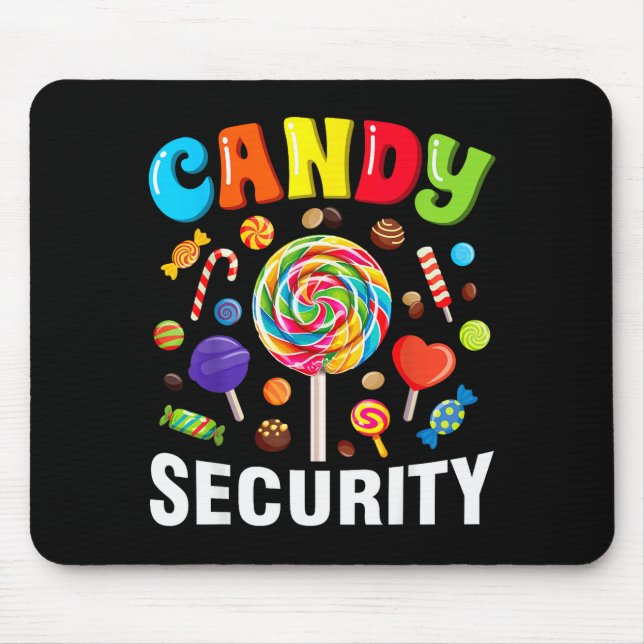 Alfombrilla De Ratón Candy Security Funny Halloween Costume  (Frente)