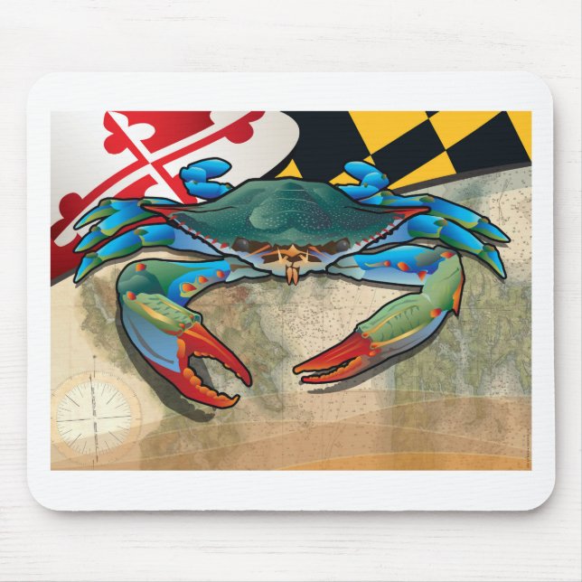 Alfombrilla De Ratón Cangrejo azul de Maryland (Frente)