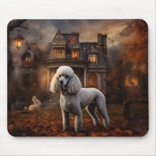 Alfombrilla De Ratón Caniche de Halloween Espantoso
