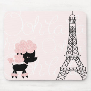 Alfombrilla De Ratón Caniche del francés del dibujo animado