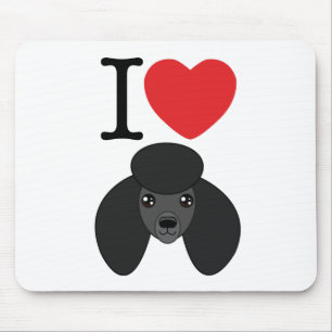 Alfombrilla De Ratón Caniche negro Mousepad